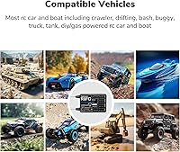 Vista 6 de Radiolink R8FG V2.2 - Receptor de giroscopio de 8 canales, 2 piezas, telemetría de voltaje de control de largo alcance de 2.4 GHz, 1,968.5 ft