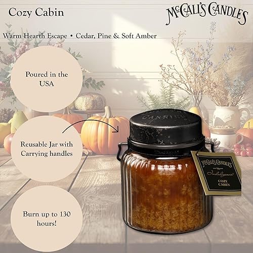 Vista 121 de McCall's Candles Manzanas y calabazas Vela perfumada de 18 onzas Colección Indulgence Doble mecha Tarro ranurado Vertido en Estados