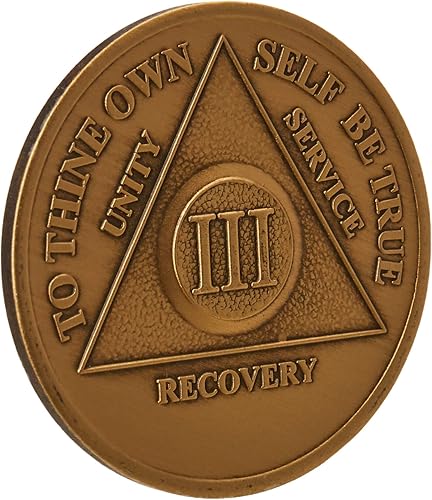 Bronce AA de 3 años (Alcohólicos Anónimos) – Sobriedad / Sobriedad / Cumpleaños / Aniversario / Recuperación / Medallón / Moneda / Chip