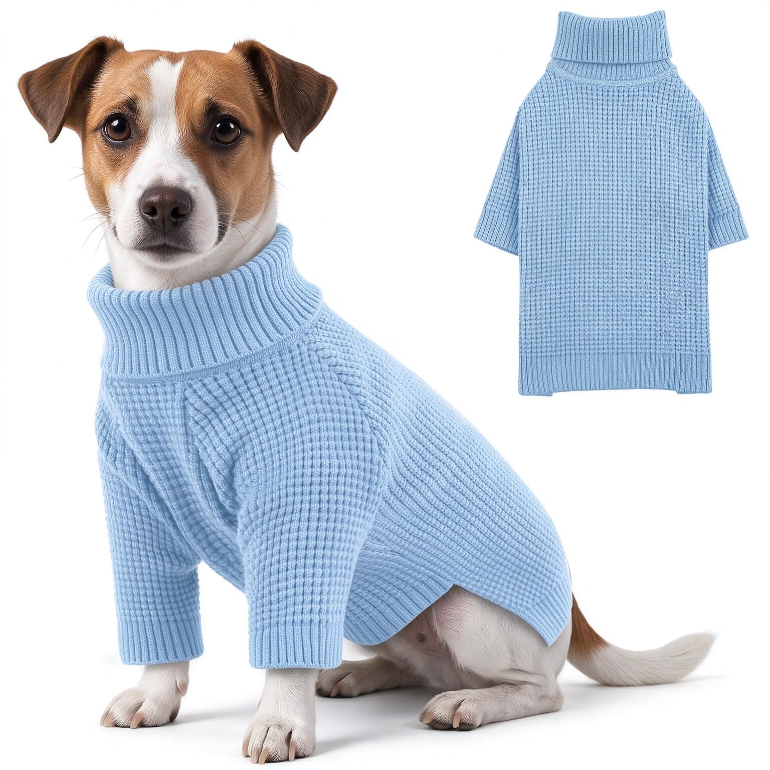 KONVINIT Puppy Jumper Dog Jumper Rolled Collar High Elastic Breathable xs — image 1