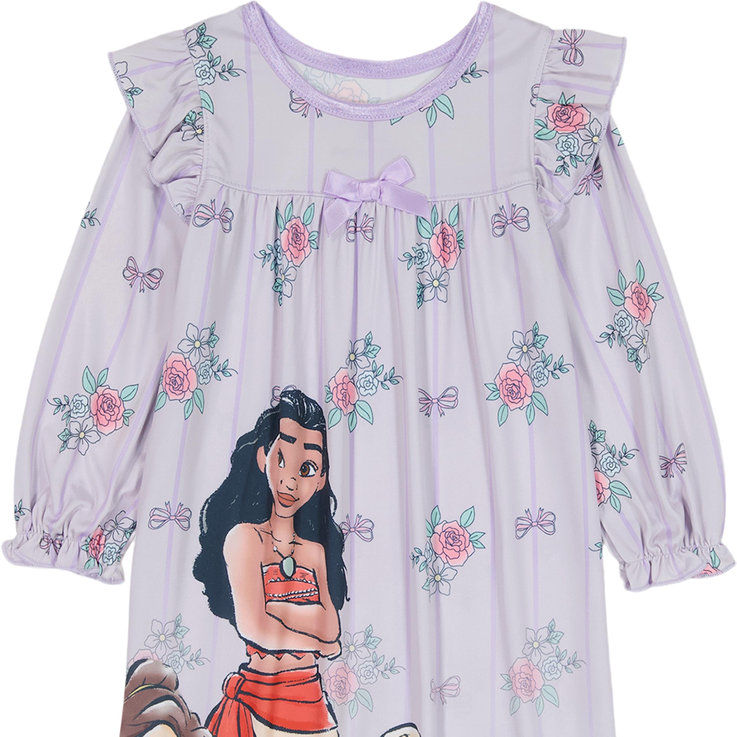 Disney Confezione da 3 camicie da notte da bambina, motivo principesse di Frozen, Minnie, confezione da 8