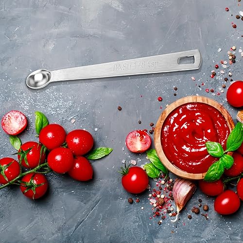 Miniatura 6 de 4 piezas 18 cucharadita (18 cucharadita  0.0 fl oz  0.625 cc) cuchara medidora individual, acero inoxidable, 18 cucharadita pequeña cuchara medidora