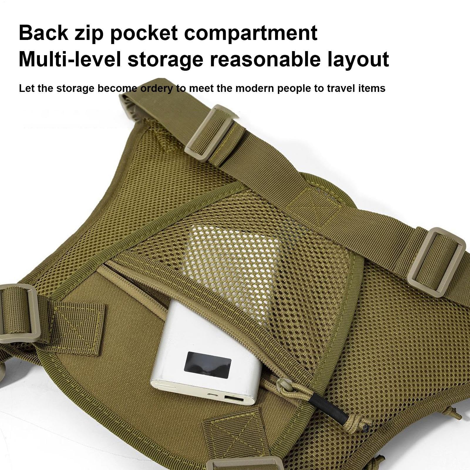 Borsa pettorale Borsa portaoggetti ergonomica regolabile e resistente