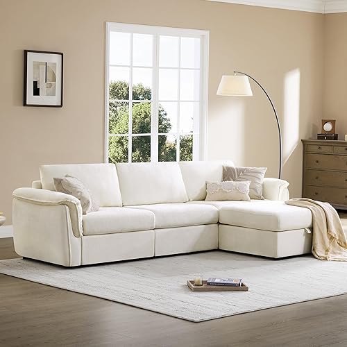 Miniatura 5 de CHITA Sofás seccionales extra grandes para sala de estar, sofá modular Cloud con diván, otomano con almacenamiento, sofá en forma de L de 3 plazas,