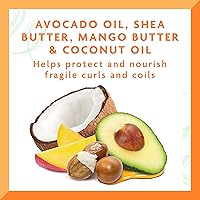 Vista 5 de Cantu Crema hidratante para el cabello rizado sin silicona de aguacate con manteca de karité, 12 onzas (el embalaje puede variar)