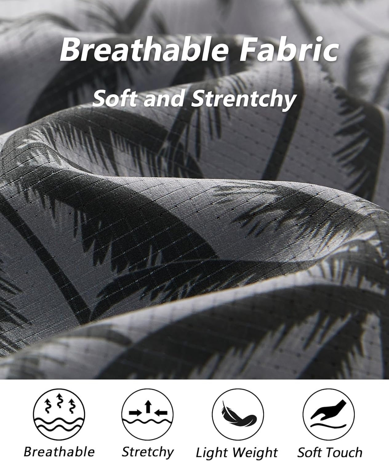 ELETOP Men's Swim Trunks with Compression Liner Bathing Suit Beach Board Shorts with Zipper Pockets - Image 3