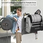 Giraffe Tools Leader Trou 12ft x 5/8", Longueur sur mesure, poids lourd, sans évier, flexible, tuyau de jardin en caoutchouc, tuyau d'eau étanche avec raccords de femelle à femelle, 600 Coupure PSI