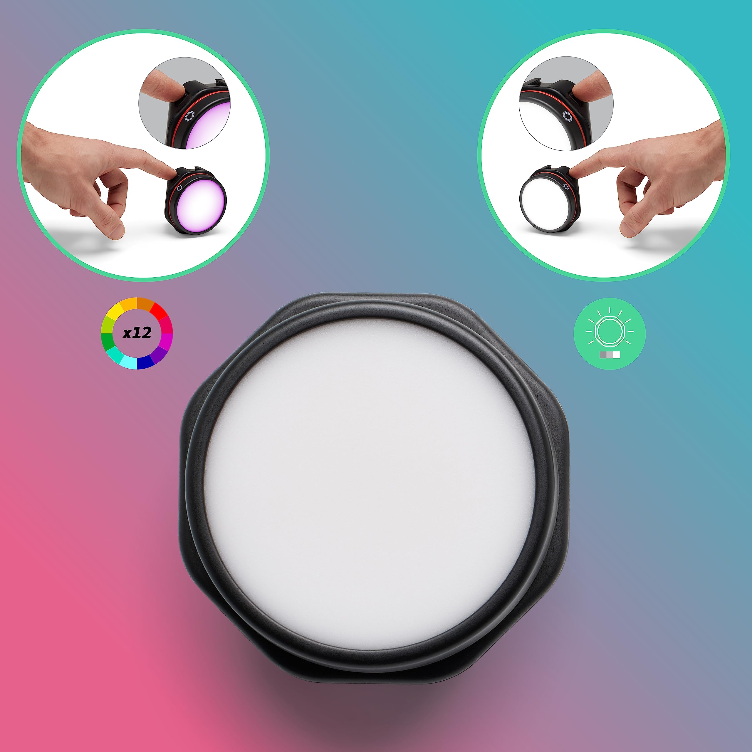 JOBY Beamo Reel Color Next-gen LED Licht für Content Creator für spiegellose Kompaktkameras oder Smartphones (JB01837-BWW)