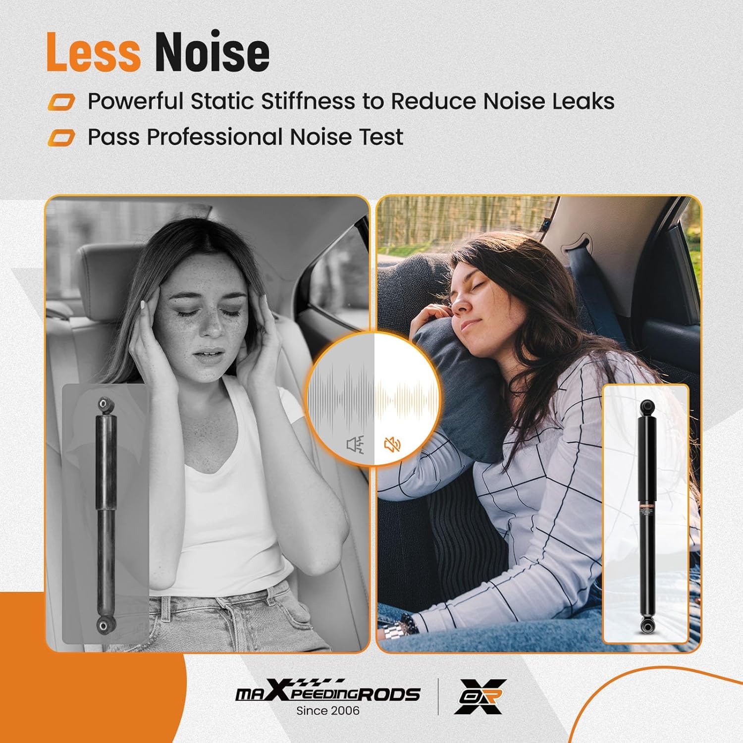 maXpeedingrods 2Pc Rear Shocks for Chevy Silverado 1500 GMC Sierra 1500 1999-2006 Silverado 1500 Classic Sierra 1500 Classic 2007, 37150 Shock Absorbers
