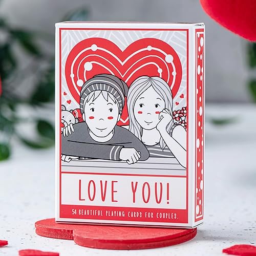 Miniatura 8 de Love You - Baraja de cartas negras medievales y rojas con obras de arte únicas dibujadas a mano, baraja de cartas, cartas geniales con libro