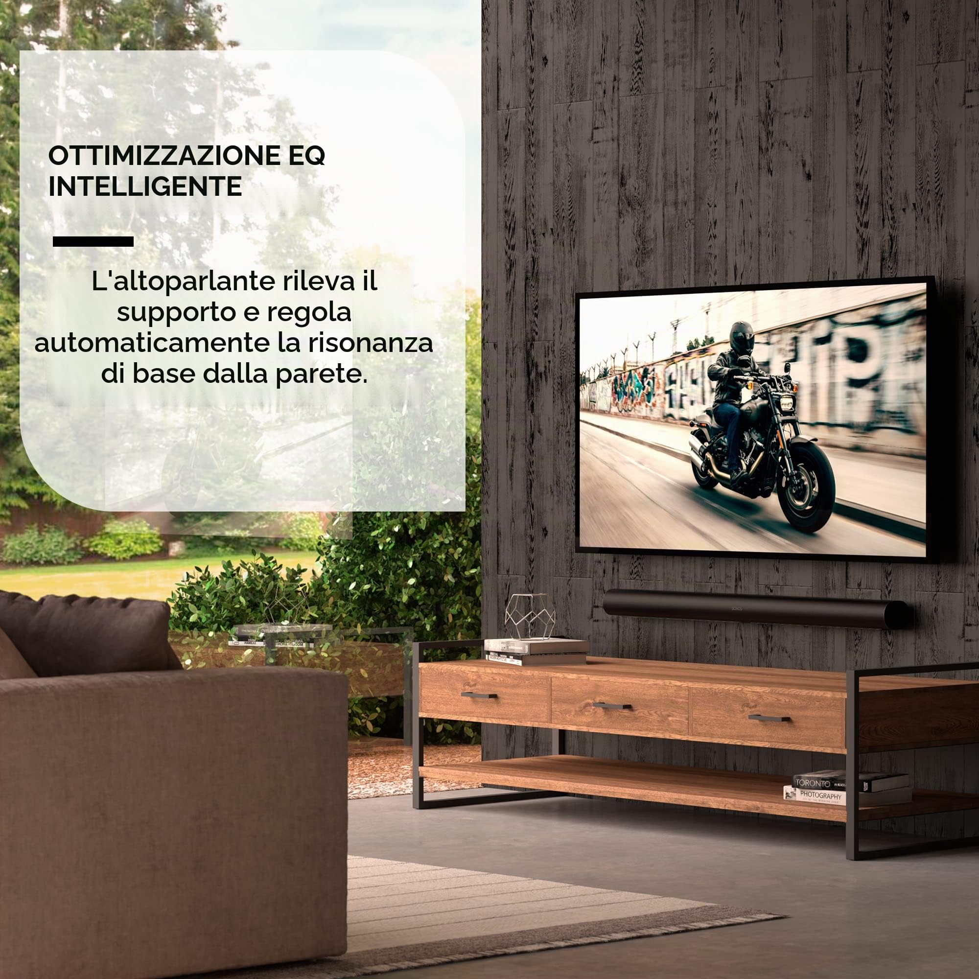 HumanCentric Supporto Compatibile con Sonos Arc Sound Bar (Nero) - Staffa di Montaggio Stile Galleggiante per Montaggio a Parete Sotto la TV