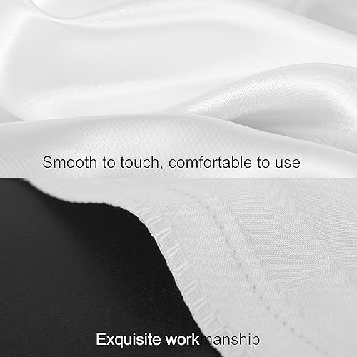 Miniatura 4 de BEDSUM Paquete de 2 fundas de almohada estándar de satén de seda para cabello y piel, fundas de almohada suaves y lujosas con cierre de sobre, 20 x