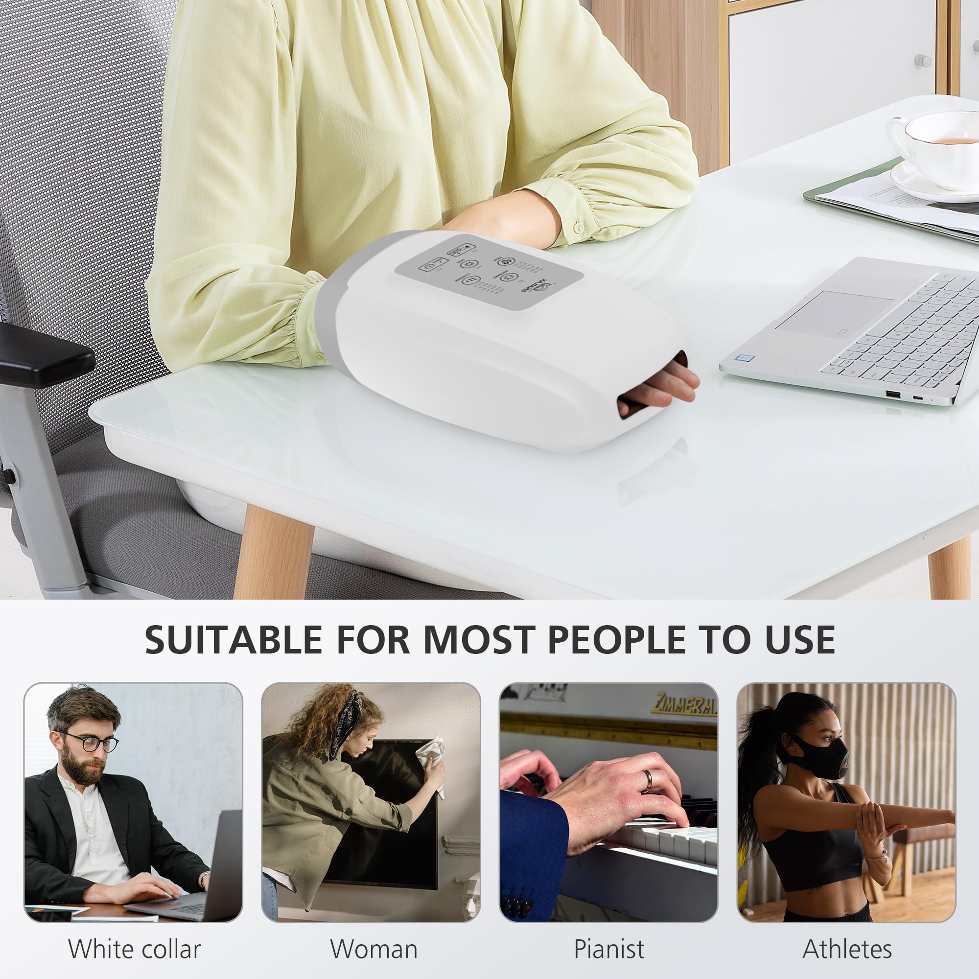 Snailax Hand Massager with Heat and Compression, Vibration, Cordless Hand Massager for Arthristis, Carpal Tunnel, Gifts for Women, Men, Mom(): Sl-488