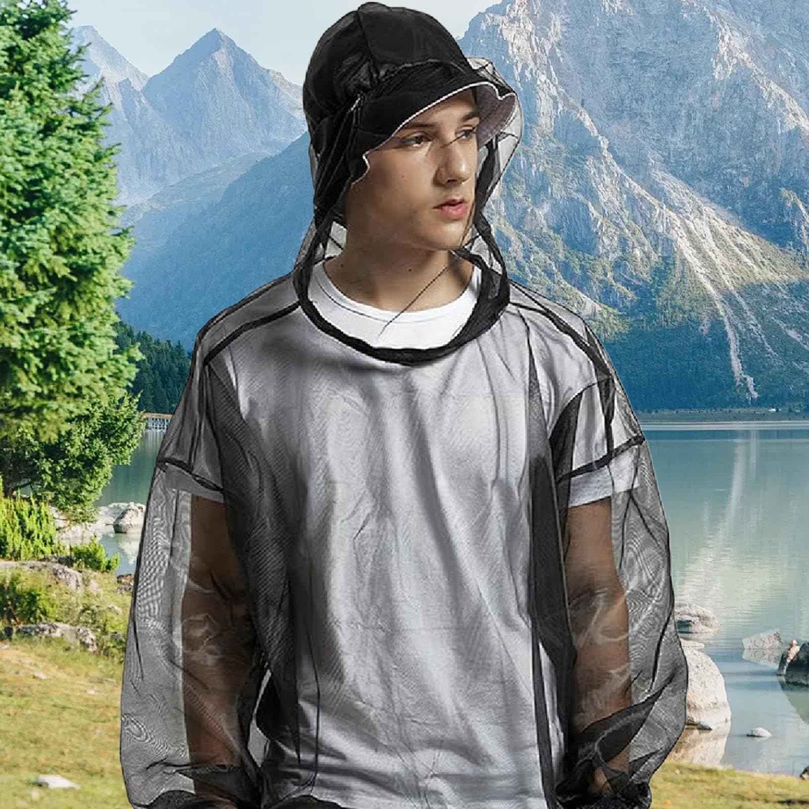Generico Abbigliamento Antimosche - Tuta Anti Zanzare Traspirante,Campeggio Traspiranti Protettivi Flessibili per Donne e Uomini Escursioni Pesca Attività All'aperto
