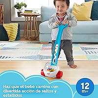 Vista 2 de Fisher-Price Juguete para bebés y niños pequeños palomitas azules con acción de saltar bolas para bebés de 1+ años, ensamblaje de 2 piezas