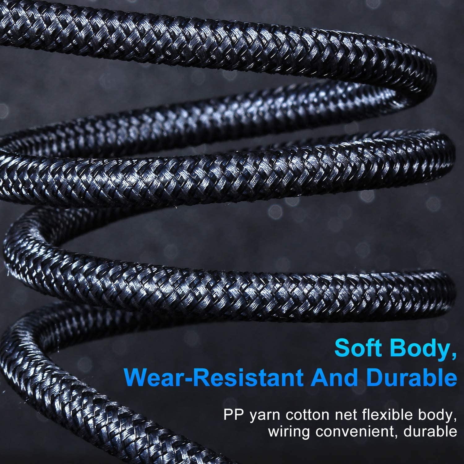 Twozoh 2 Pezzi Cavo HDMI 4K 3M, Nylon intrecciato ad alta velocità Cavi HDMI a HDMI supporto 3D/4K@60Hz/2160P/1080P