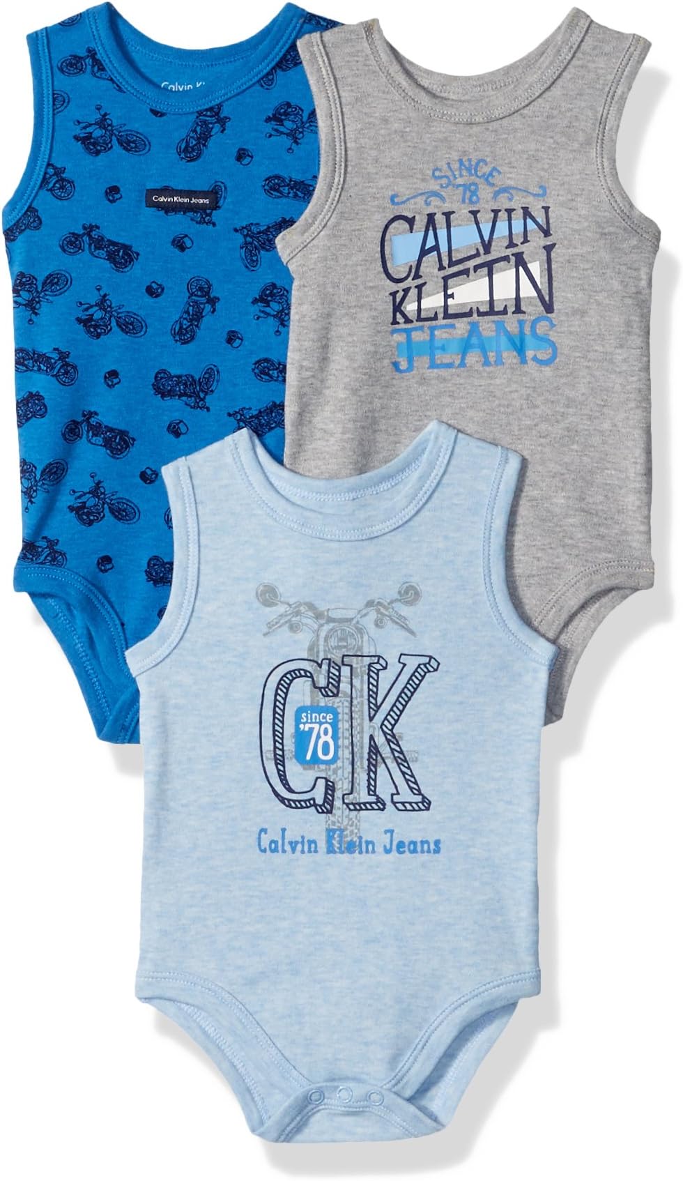 Calvin KleinBaby Boys 3 Pack Bodysuits