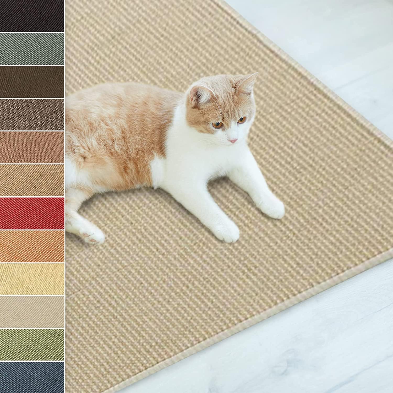 KARAT Cat Scratching Mat, 30 x 50 cm, Natural Sisal, Ivory — image 1