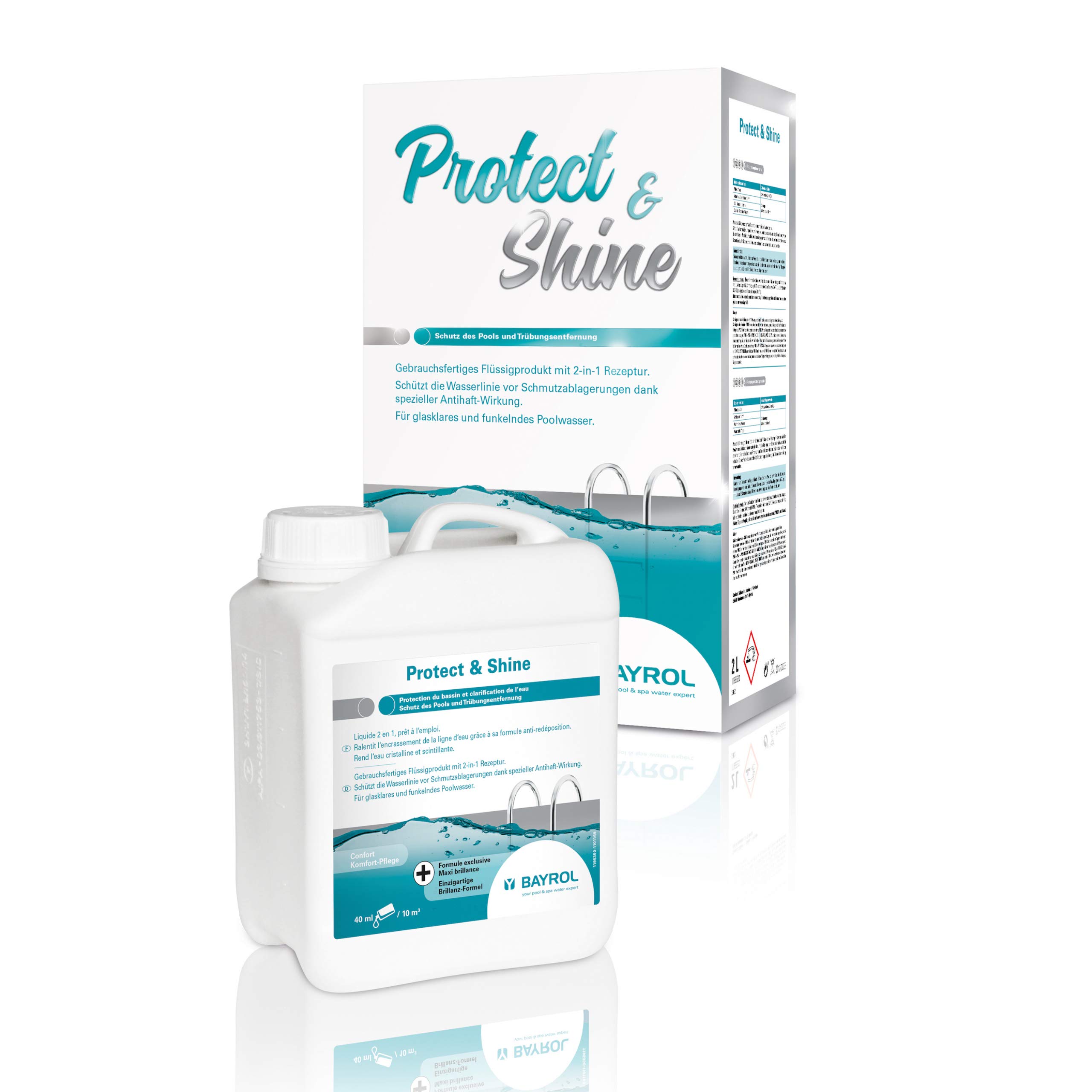 Bayrol 1195350 Protect & Shine - Clarifiant - Entretien confort - 2 litres