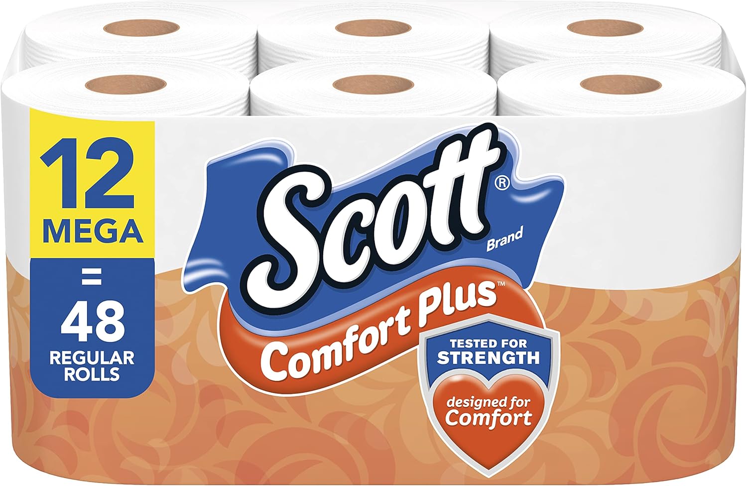 Amazon.com: Scott ComfortPlus Toilet Paper, 12 Mega Rolls, 425 Sheets ...
