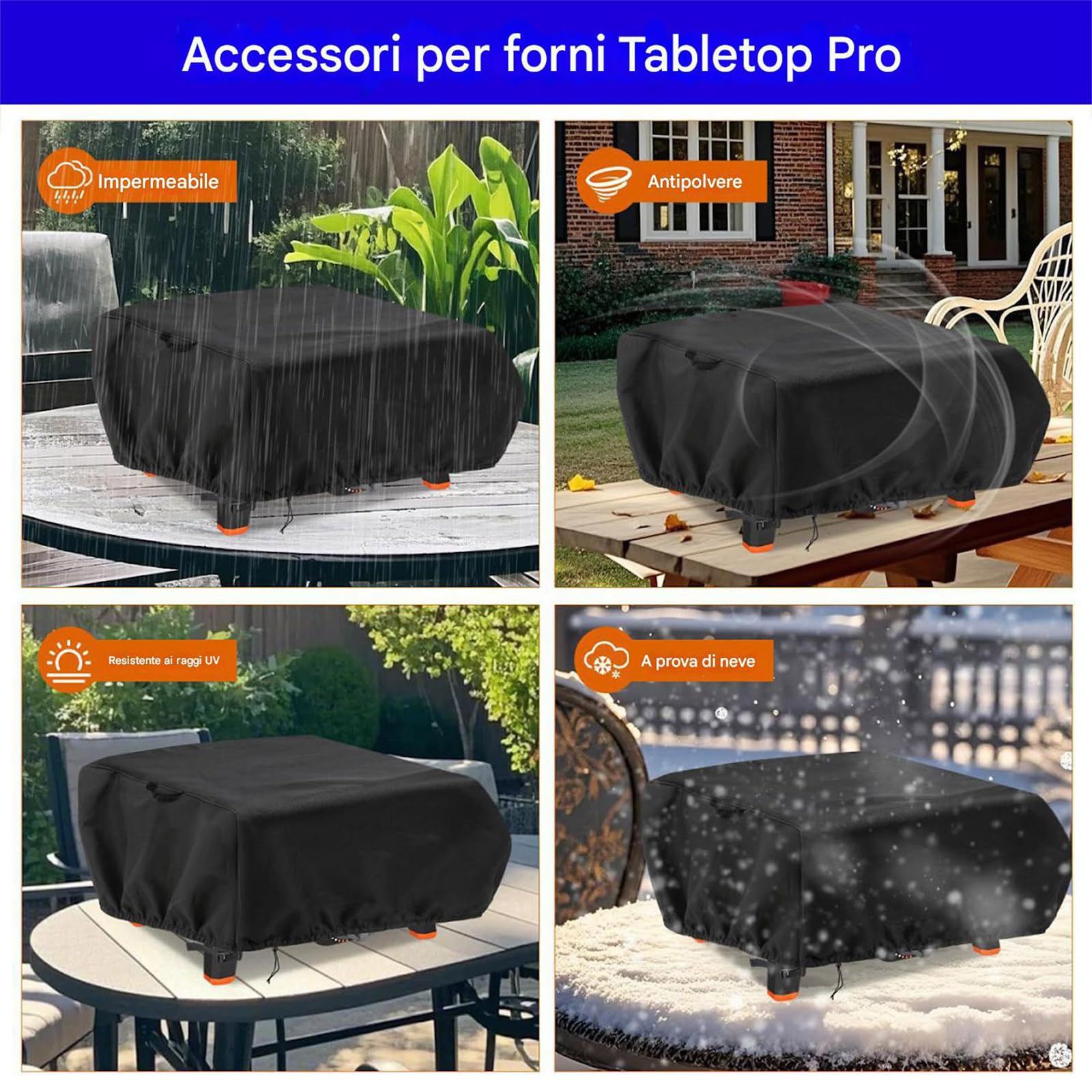 Zettum Copertura per Riscaldatore da Patio 226 cm, 600D Impermeabile e Zettum Copertura per Riscaldatore da Patio 226 cm, 600D Impermeabile e