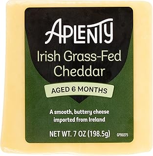 Amazon Brand, Aplenty Irish Grass Fed Cheddar, 7 Oz