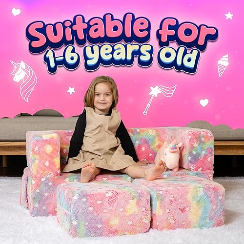 Miniatura 2 de nimboo Sofá para niños, sofá de juegos para niños, sofás para niños, sofá plegable para niños, sofá infantil, sofá para niños, sofá para niños, sofá