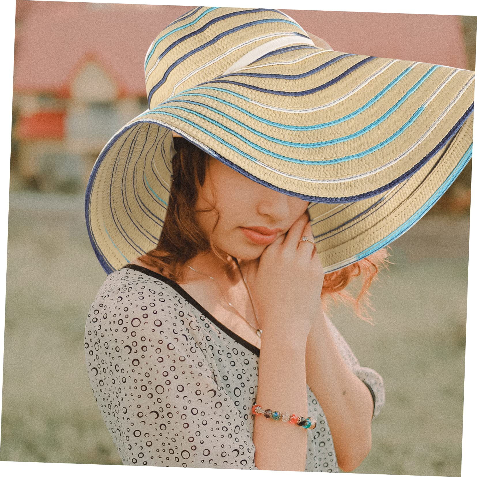 Cappello da Sole Donna Falda Larga in Paglia, Modellabile e Ripiegabile per Spiaggia, Viaggio e Estate