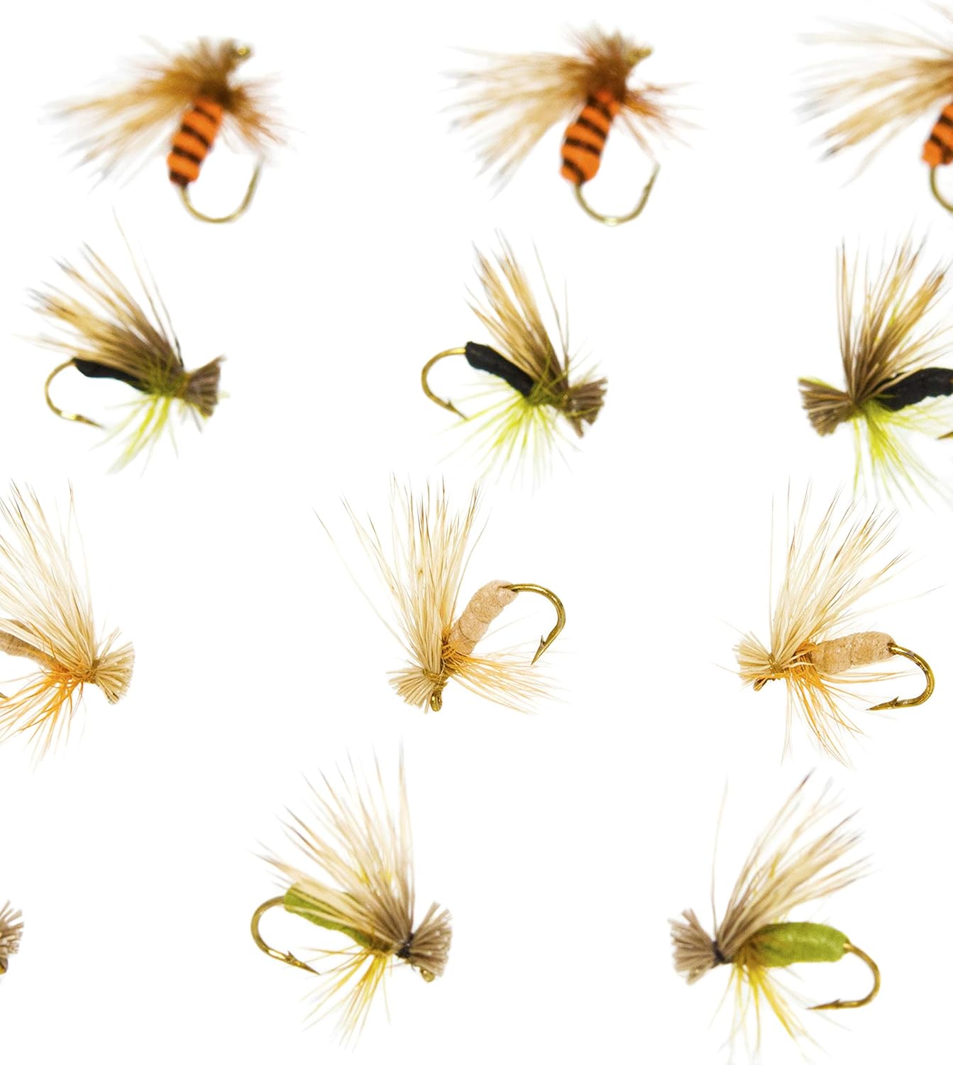 Outdoor Planet 12 Kingrey's Better Foam Caddis Dry Flies for Trout Fly Fishing Flies Lure Assortment : Sports & Outdoors