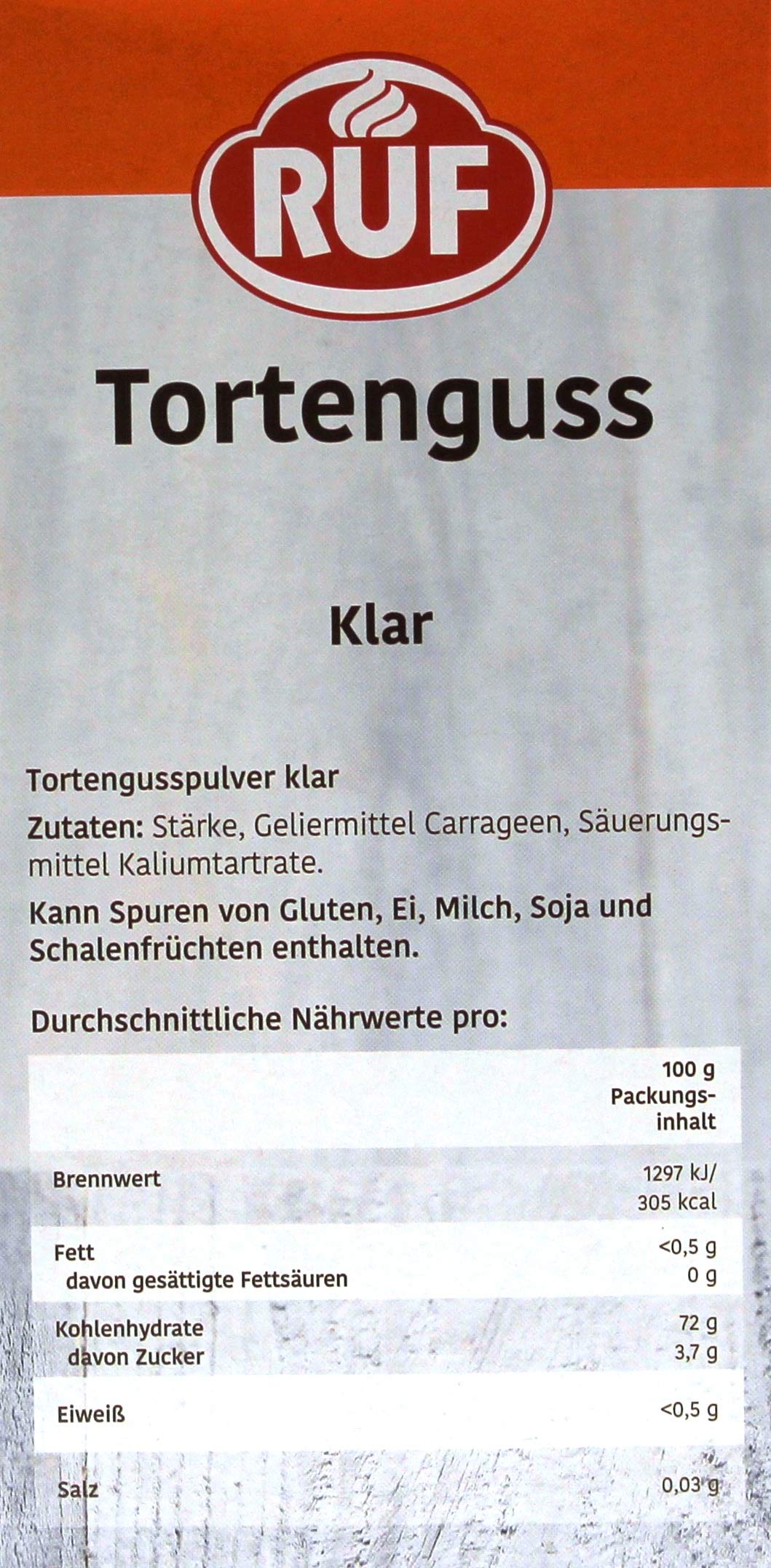 RUF Tortenguss Klar, 10er Pack (10 x 1 kg)