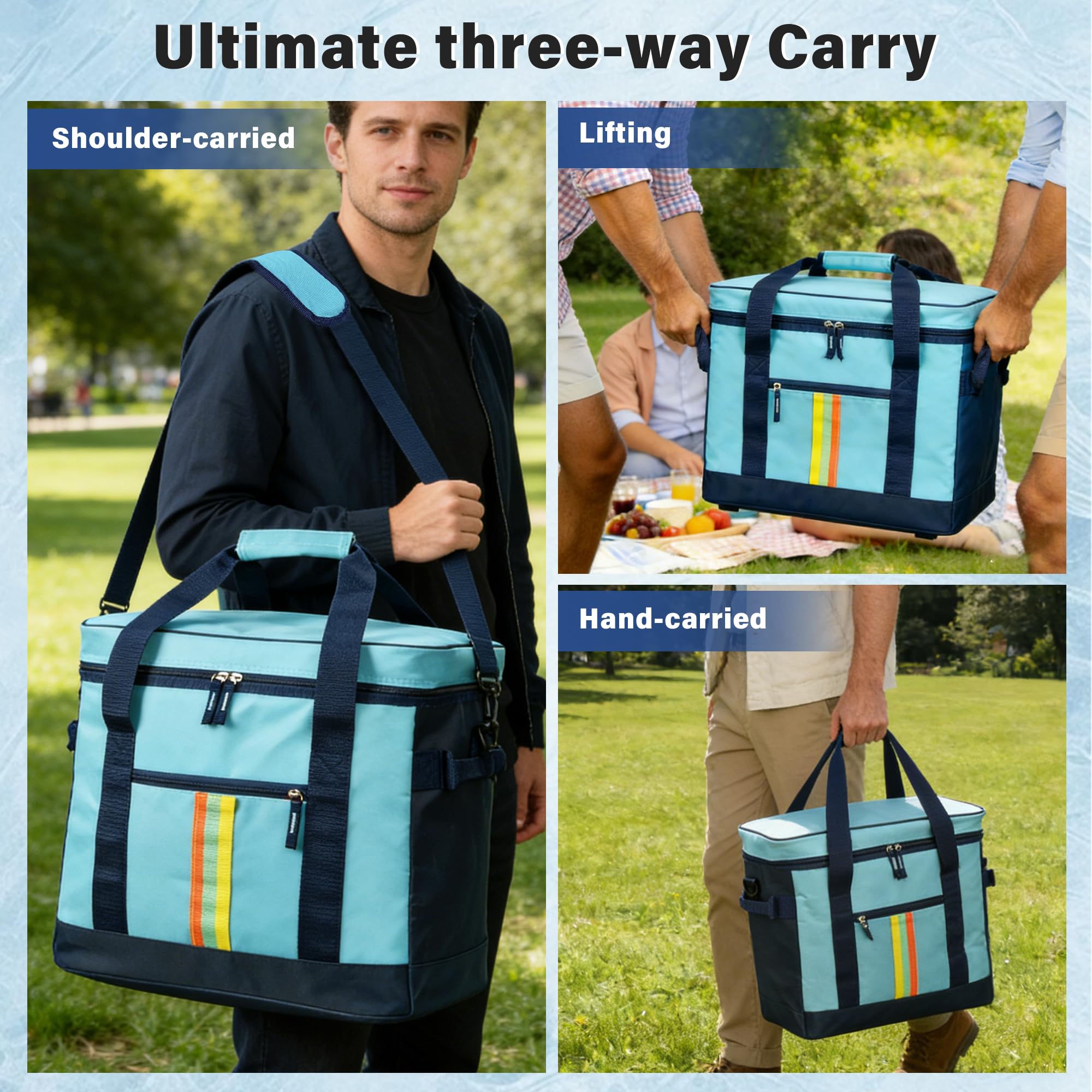Kato Tirrinia isolierter Kühler-Rucksack, 35L für 37 Dosen, aus PVC Composite, auslaufsicher, ideal für Strand, Wandern, Camping & Picknick