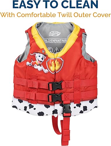 Vista 35 de SwimWays Paw Patrol Swim Trainer Life Jacket, US Coast Guard Approved Life Vest Kids Swim Vest, Pool Floats & Life Jackets for Kids, Marshall Barco