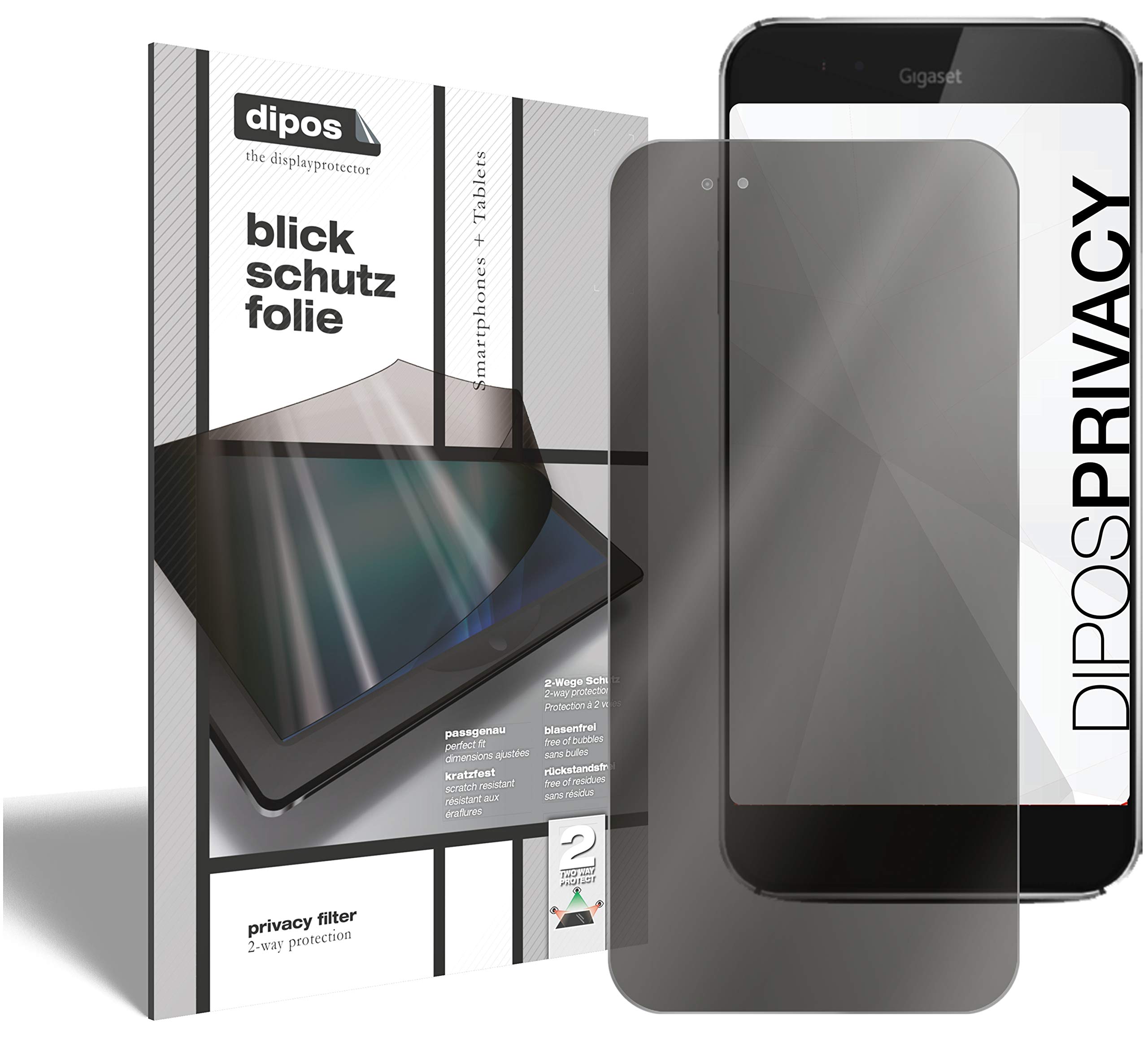Protection écran confidentialité dipos pour Gigaset ME Pro format hauteur
