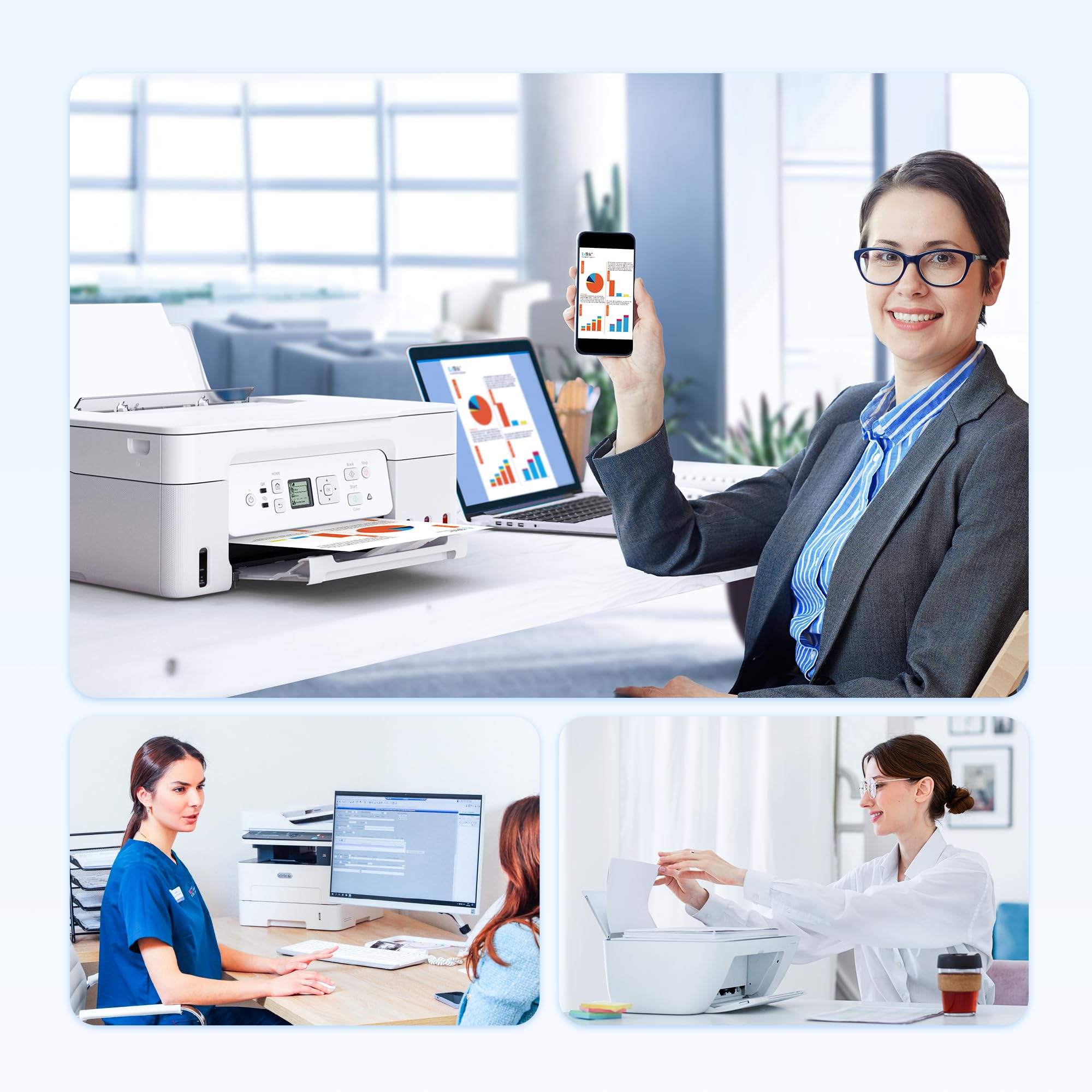 LxTek 216A Con Chip Cartucce Toner Compatibili per HP 216A W2410A Toner per HP Color Laserjet Pro MFP M183fw M182n M183fdw M182nw M155a M155dw M155nw M182 M155 (Nero Ciano Giallo Magenta, 4-Pack) - Vista 7