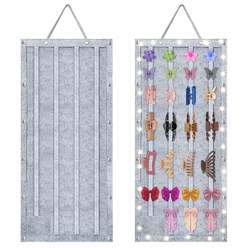 Shinning - Organizador de pinzas para el cabello, organizador grande de pinzas LED para el cabello para niñas, sin olor, duradero, para mujeres,