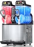 Commercial Slushie Machine, Margarita Daiquiri Wine Frappe Slush Frozen Drink Machine, 30L