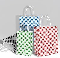 Vista 6 de ECOHOLA Bolsa de papel de 4 colores, 16 bolsas de regalo pequeñas, bolsa de regalo envuelta con asas para cumpleaños, baby showers, manualidades