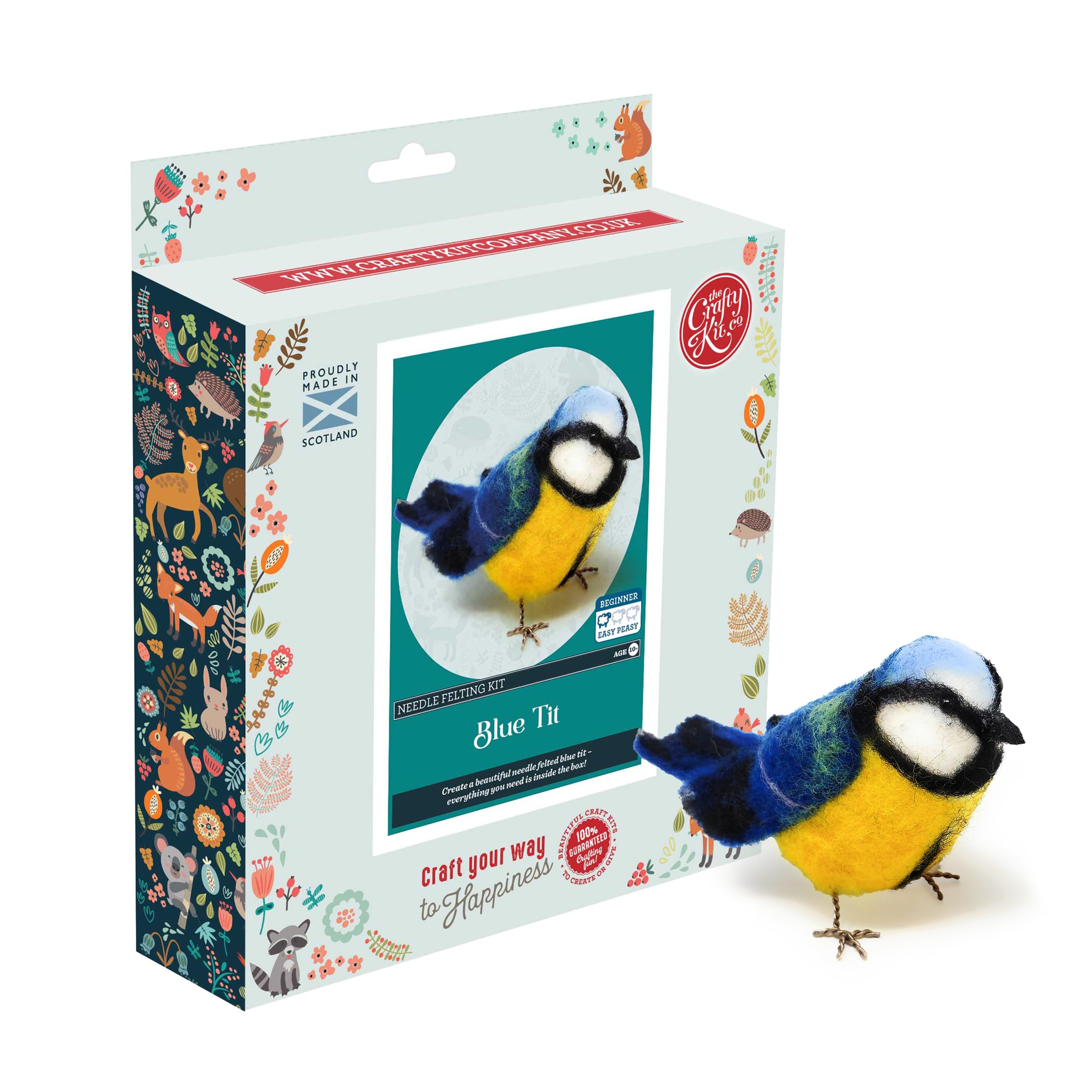 Sponsored Ad – The Crafty Kit Company Needle Felting Craft Kit - British Birds Blue Tit | 100% Corriedale Wool DIY Felt Craft Kit – Handmade Gift for Adults, Teens & Beginners | Age 10+