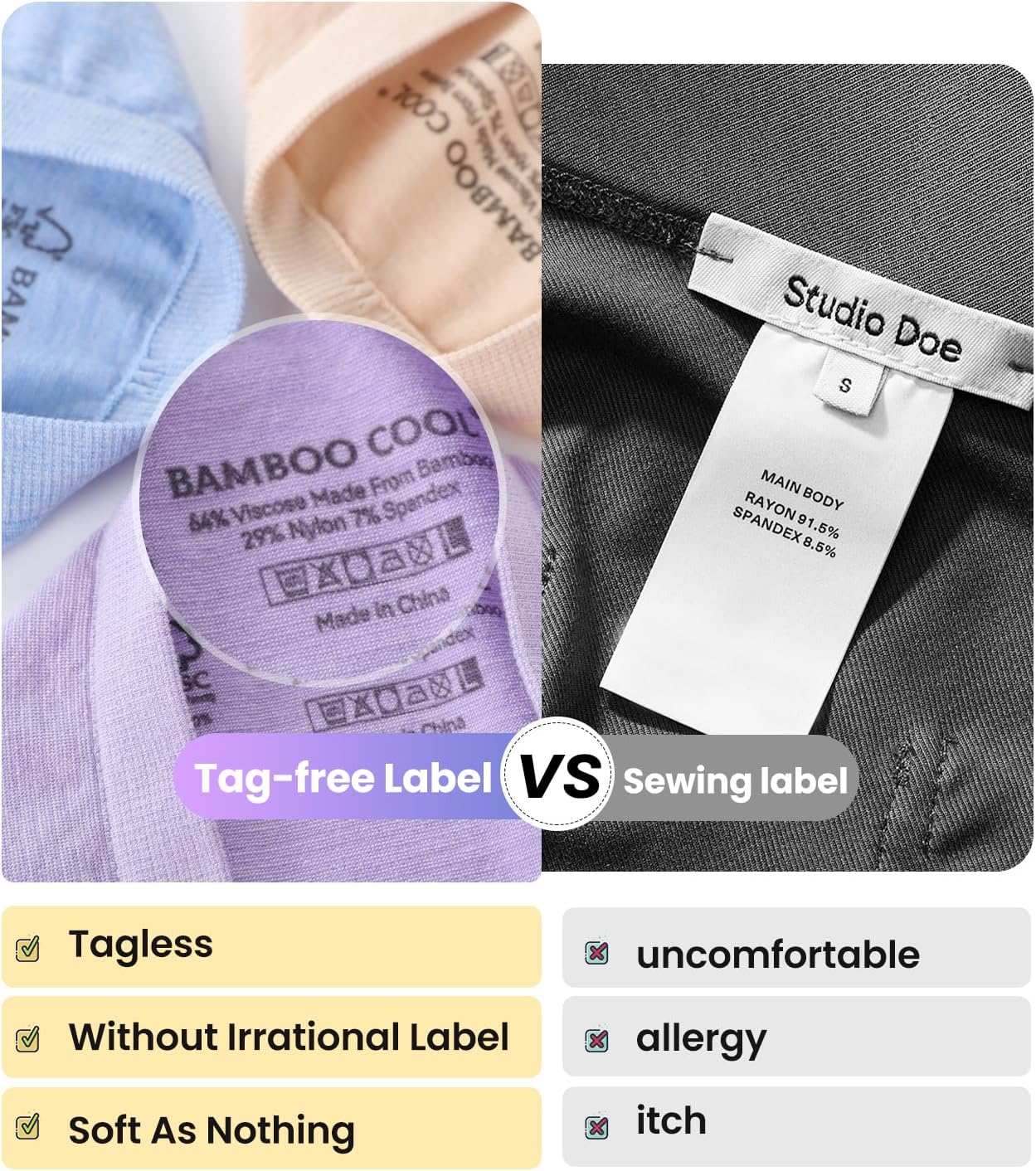 BAMBOO COOL Girls Underwear Ultra-Soft Breathable No Side Seams 7-16Y Panties Stretchy Lightweight Briefs 6 Pack - Image 6