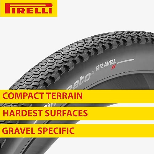 Miniatura 5 de Pirelli Cinturato Gravel H Classic 45-622 (700 x 45c) Neumático de bicicleta de grava diseñado para terreno compacto, compuesto SpeedGRIP para un