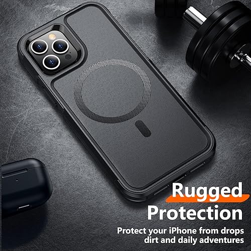 Miniatura 6 de Red2Fire - Funda magnética fuerte para iPhone 12 Pro Max de 6.7 pulgadas, compatible con MagSafe, protección contra caídas de grado militar,