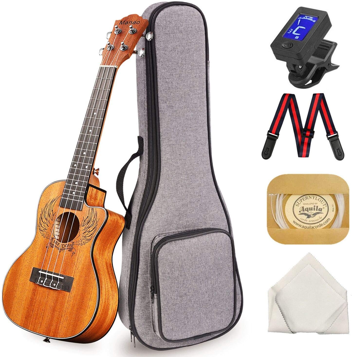 Manao Kit de Ukelele para principiantes, para adultos