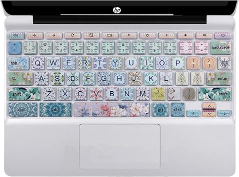 Keyboard Cover Skin for HP Chromebook 11 x360 11.6,G2/G3/G4/G5/G6 EE/G7 EE 11.6, 14-ca 14-ak14-X Series/HP Chromebook 14 G2 G3 G4 Keyboard Protector,Garland