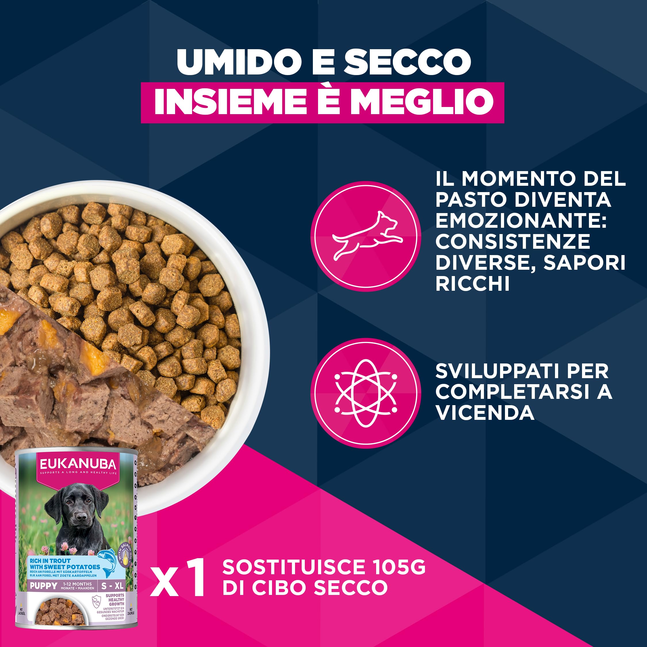 EUKANUBA Cibo secco per Cuccioli con agnello e riso per razze di taglia piccola e media - Alimento secco premium per Cani giovani, 3 kg