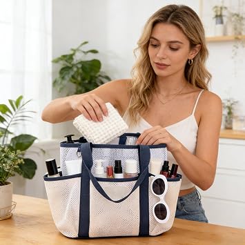 Handheld Mesh Swimming Bag, Foldable Casual Large Capacity Tote Bags, Meshs Shoulder Bag for Holiday Travel, Multifunctional Sports Backpack for Kids, Adults, Swimming, Surfing, Beach, Gym