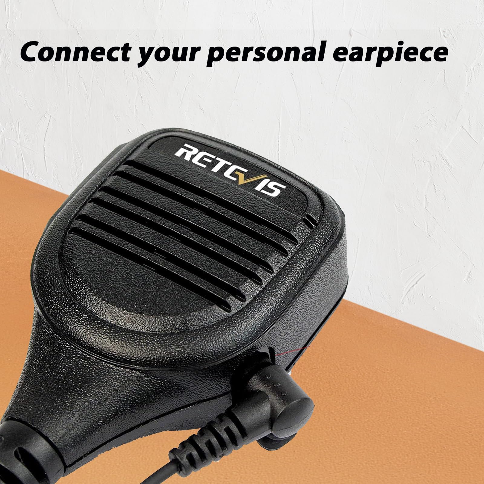 Retevis Microfono per Altoparlante a Distanza, Microfono a Spalla a 2 Pin, Compatibile con Walkie Talkies RT24 RT27 RT28 RT618 Baofeng UV-5R BF-888S Kenwood, Microfono per Altoparlante Radio (2 Pz)