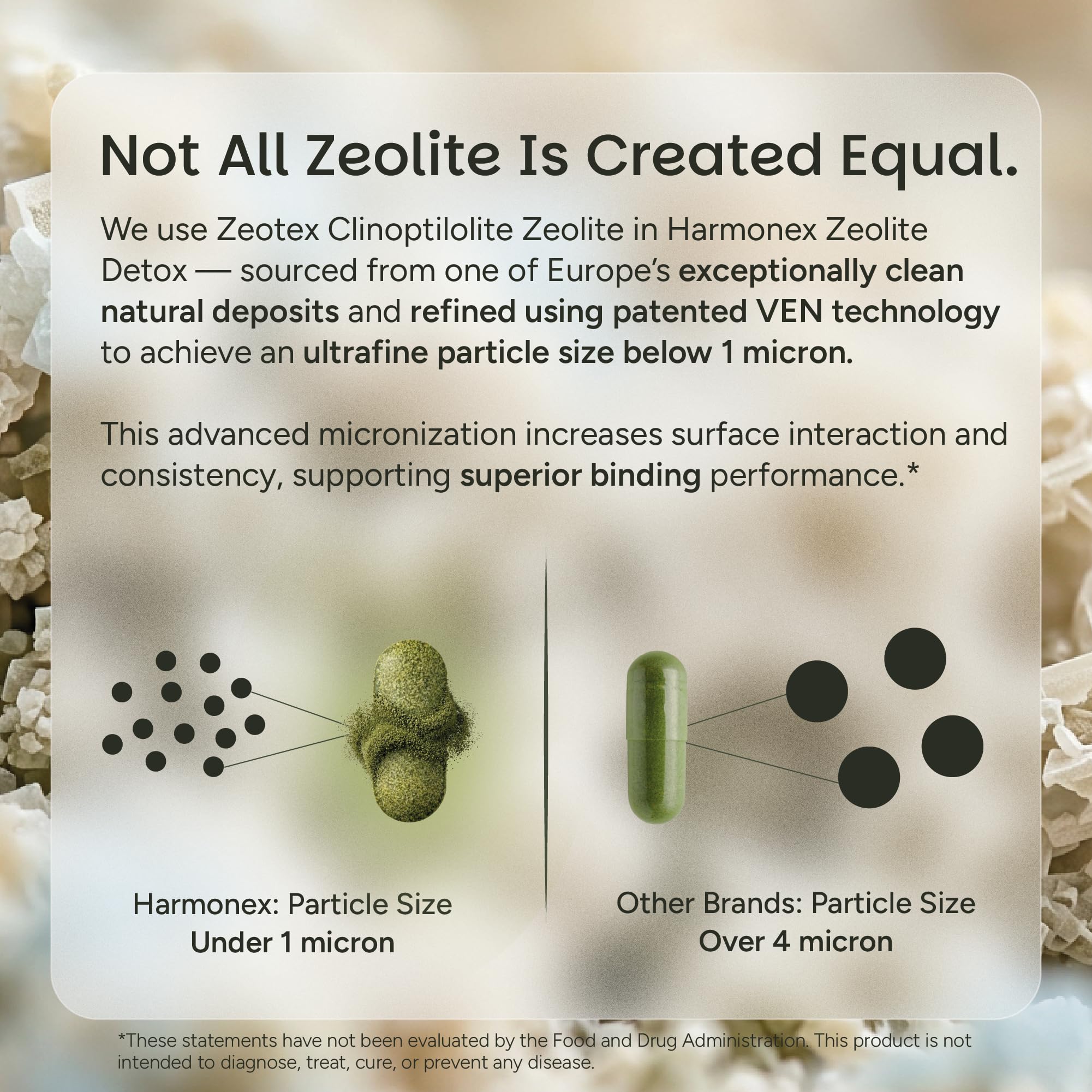 Harmonex Zeolite Heavy Metal Detox | Zeolite Binder with Chlorella, Shilajit & Milk Thistle | Gut & Liver Support, Micronized for Absorption, 2500mg, 100 Vegan Tablets — Amazon image 2