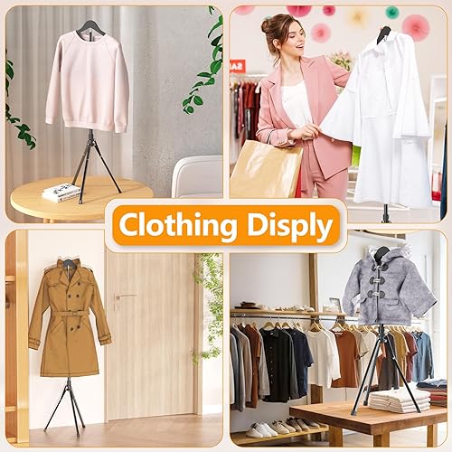 Miniatura 3 de Soporte de exhibición ajustable de camisa de 32 a 63 pulgadas, soporte de exhibición de ropa plegable, torso de maniquí para vendedores minoristas,