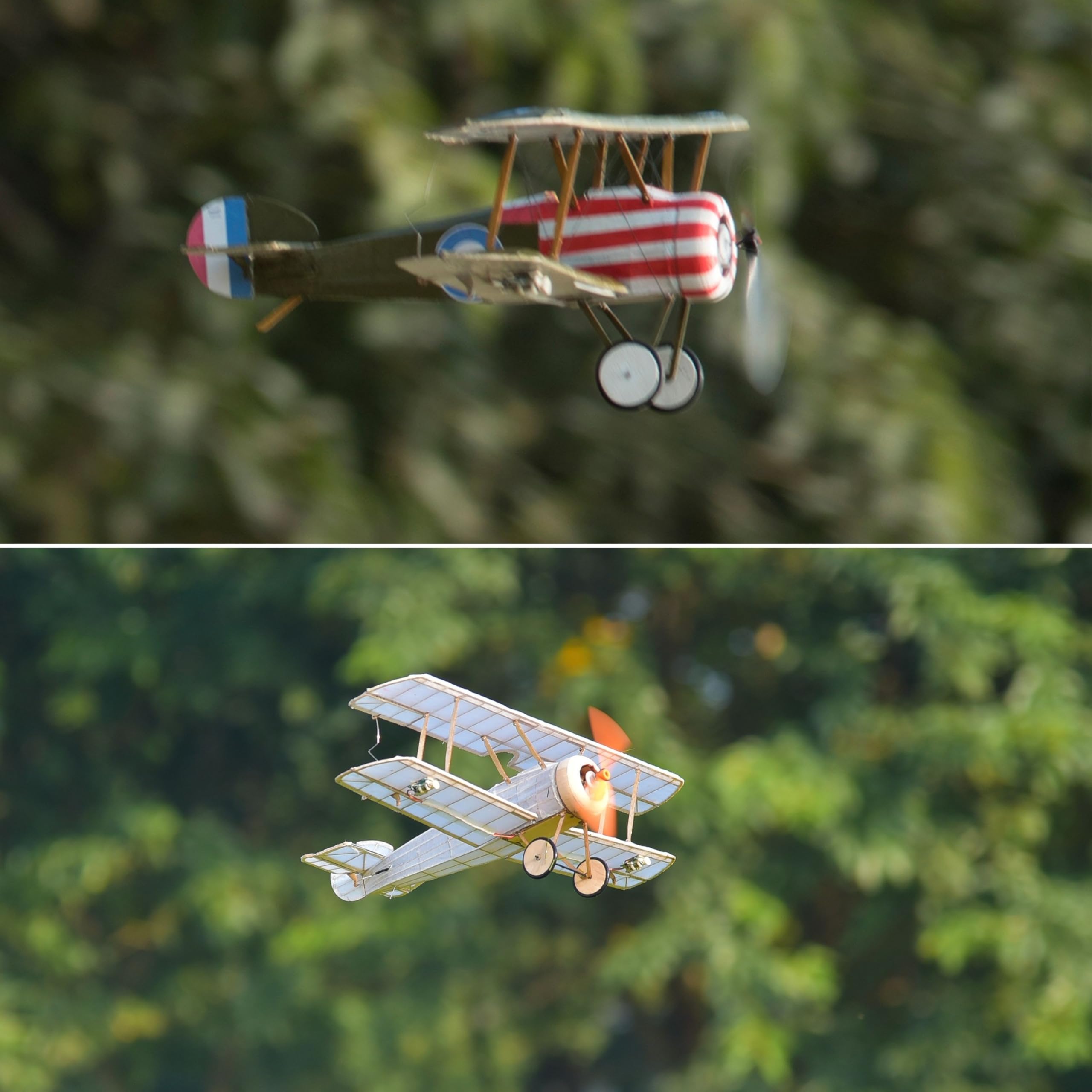 Sopwith Camel Slow Flyer Modellflugzeug Kit, Maßstab 1:20, 380 mm Spannweite, RC Flugzeugmodell Baukasten, Holzflugzeug zum selbst Bauen, gelaserte Balsa Holz Bauteile, 380 x 240 x 128 mm, 45 g RTF