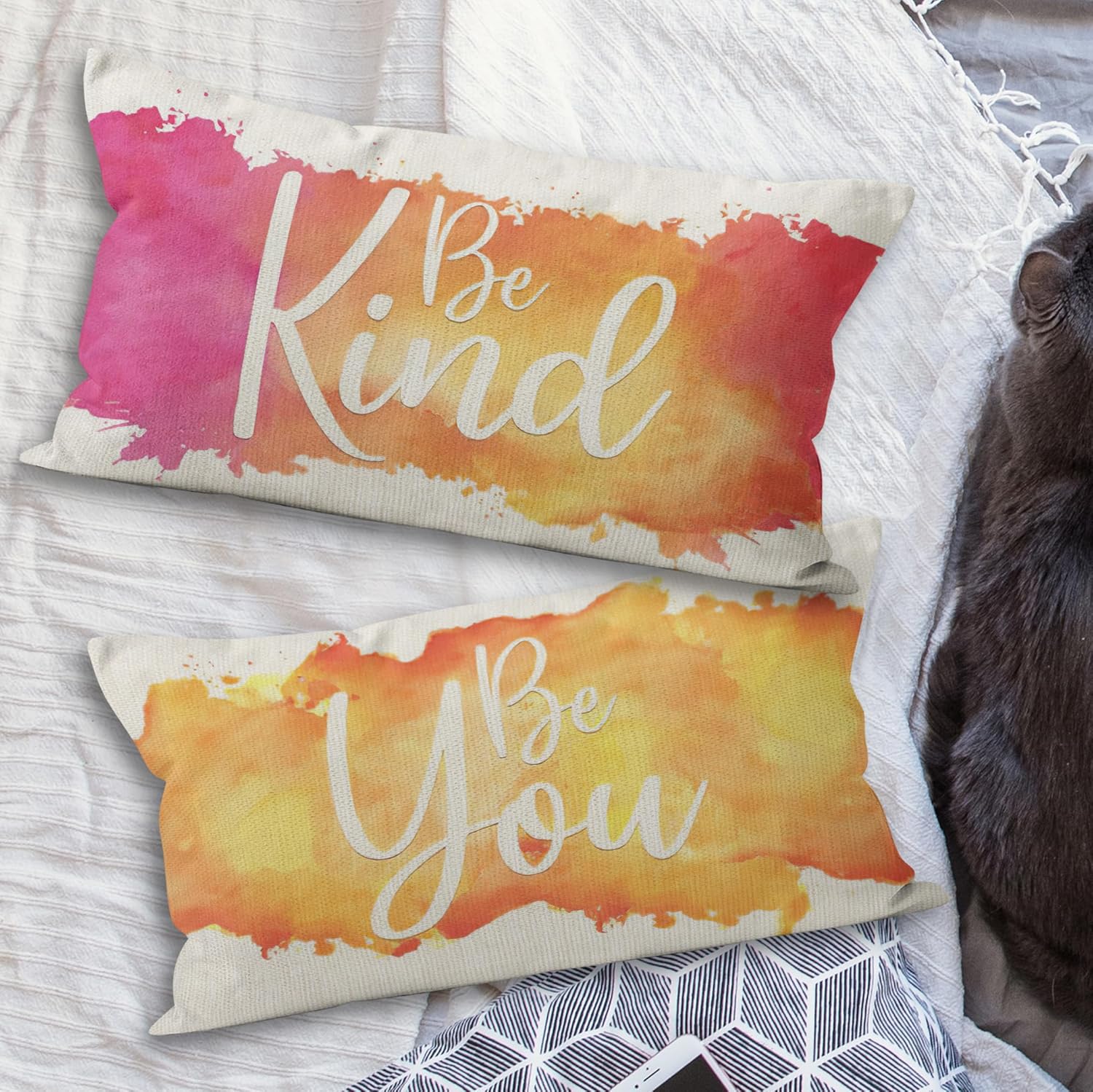 Inspiring Saying Quote Motivational Phrases Throw Pillow Case, 12 x 20 Inch Set of 6, Gifts Nursery Child Classroom Decoration, Pillows Cover for Sofa Couch Bed, Child Room Decor - Image 3